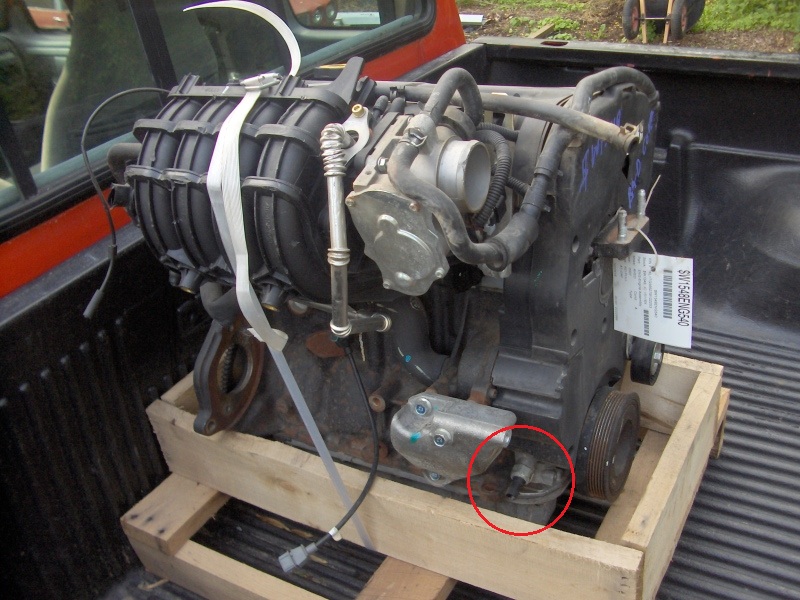 oil pressure sending unit location