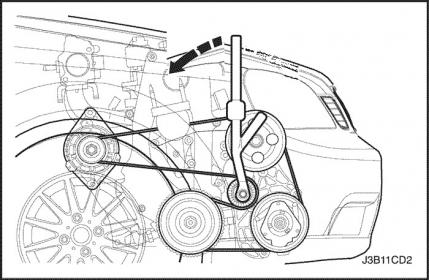 How to put outlet on serpentine belt